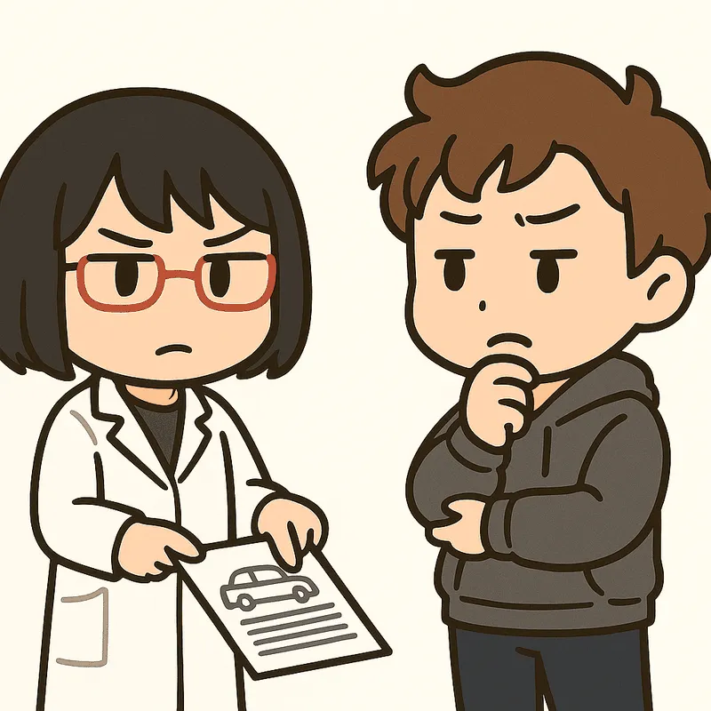 クラが腕を組んで考え込み、シキが書類の一点を指で示している