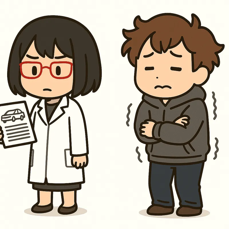クラが両腕をさすって寒そうに震え、シキが書類を開いている