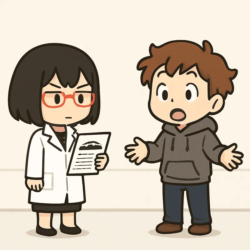 クラが両手を広げて驚き、シキは表情を変えずに書類を見ている