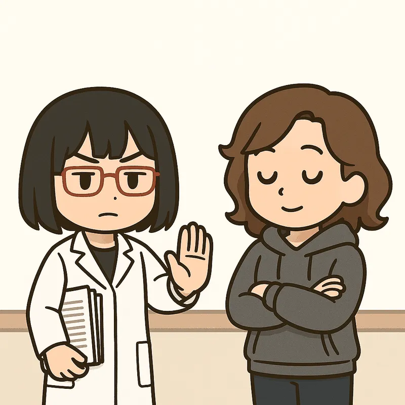 シキが片手を立てて制止のしぐさをし、クラが腕を組んでうなずいている