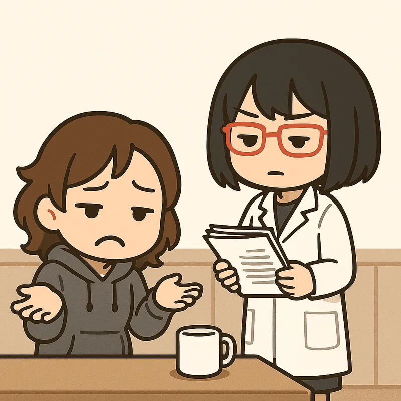 クラが両手を広げて大きく首をかしげ、シキは手元の書類に目を落としている